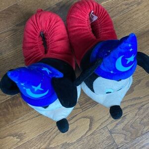 EUC Disney Red and Blue Sorcerer Mickey Character Slippers